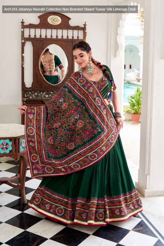 Ard1243 Jobaniyu Navratri Collection Non-Branded Staard Tussar Silk Lehenga Choli