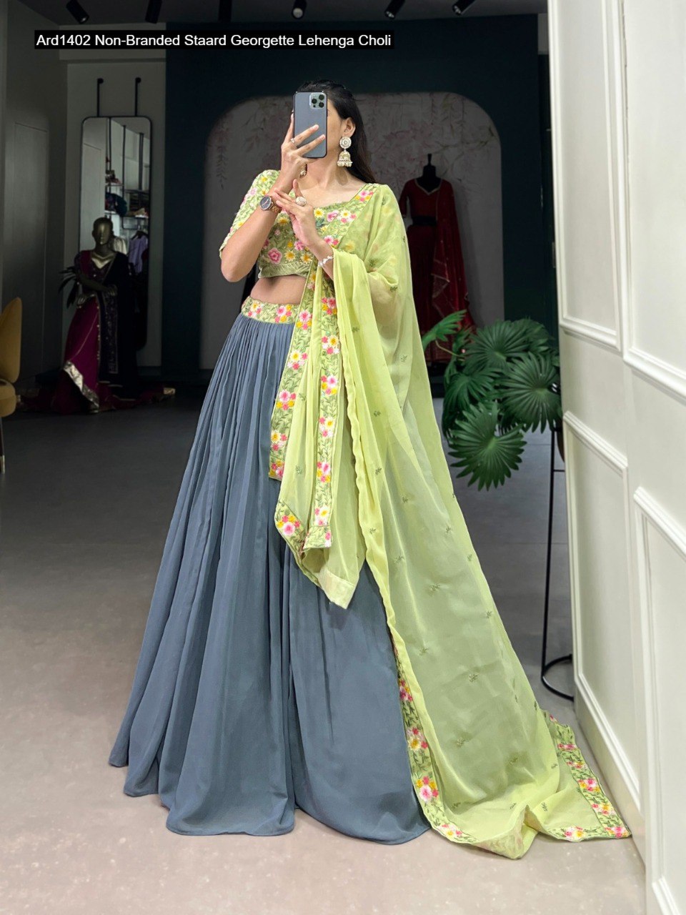 Ard1402 Non-Branded Staard Georgette Lehenga Choli