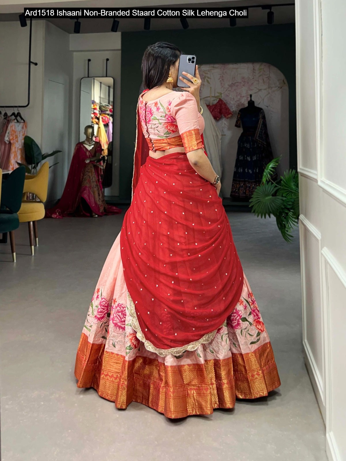 Ard1518 Ishaani Non-Branded Staard Cotton Silk Lehenga Choli