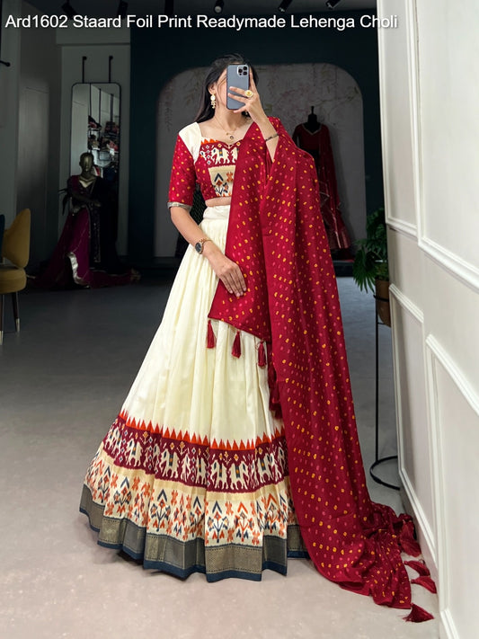 Ard1602 Staard Foil Print Readymade Lehenga Choli