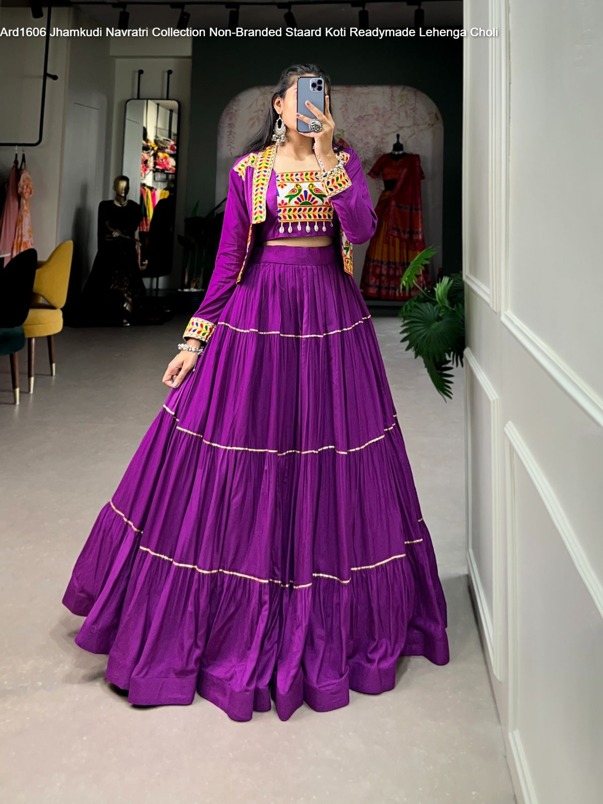 Ard1606 Jhamkudi Navratri Collection Non-Branded Staard Koti Readymade Lehenga Choli