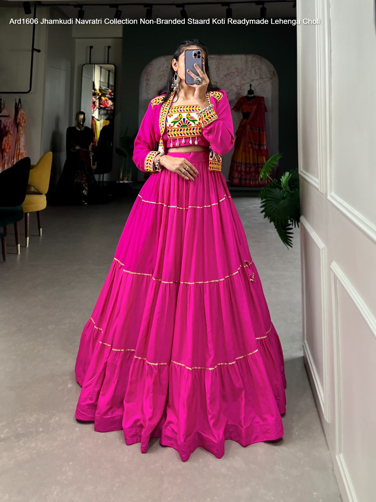 Ard1606 Jhamkudi Navratri Collection Non-Branded Staard Koti Readymade Lehenga Choli