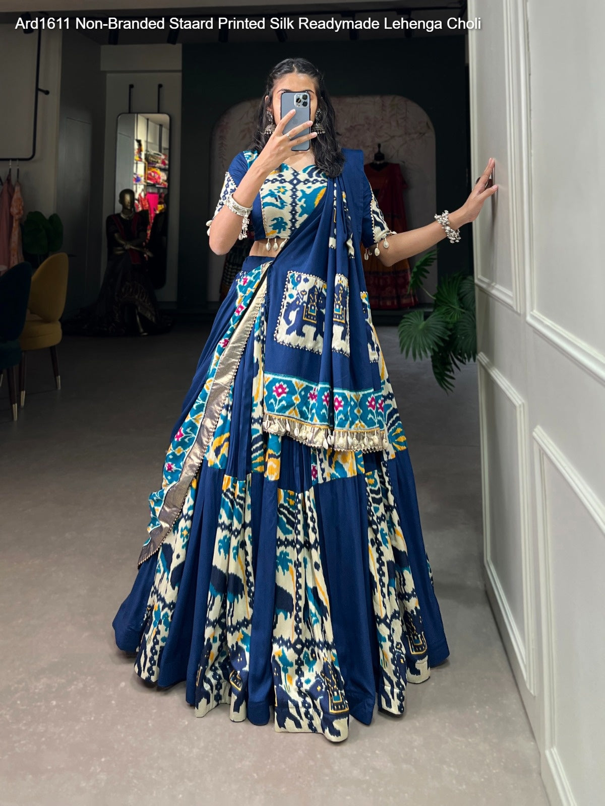 Ard1611 Non-Branded Staard Printed Silk Readymade Lehenga Choli