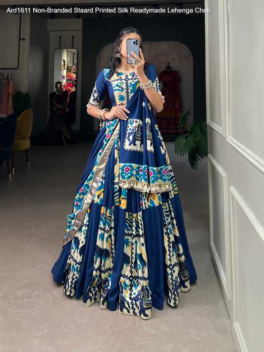 Ard1611 Non-Branded Staard Printed Silk Readymade Lehenga Choli