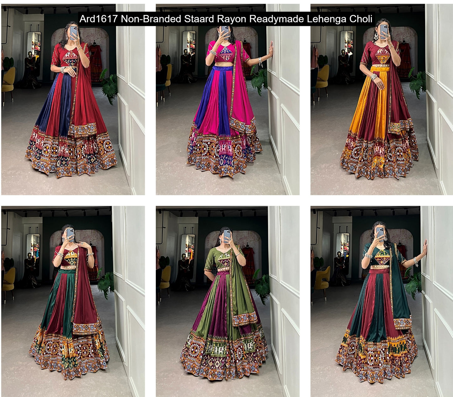 Ard1617 Non-Branded Staard Rayon Readymade Lehenga Choli