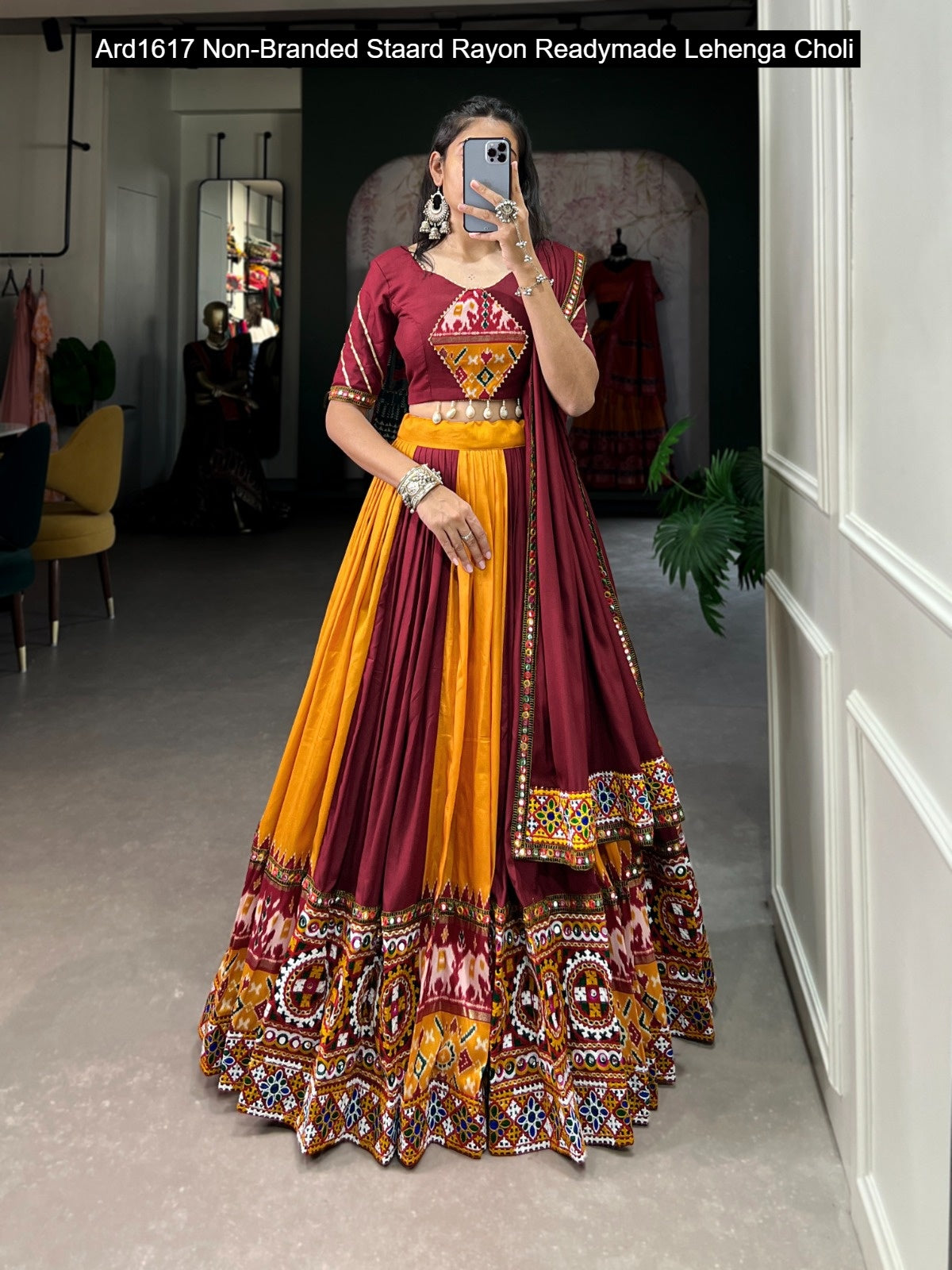 Ard1617 Non-Branded Staard Rayon Readymade Lehenga Choli