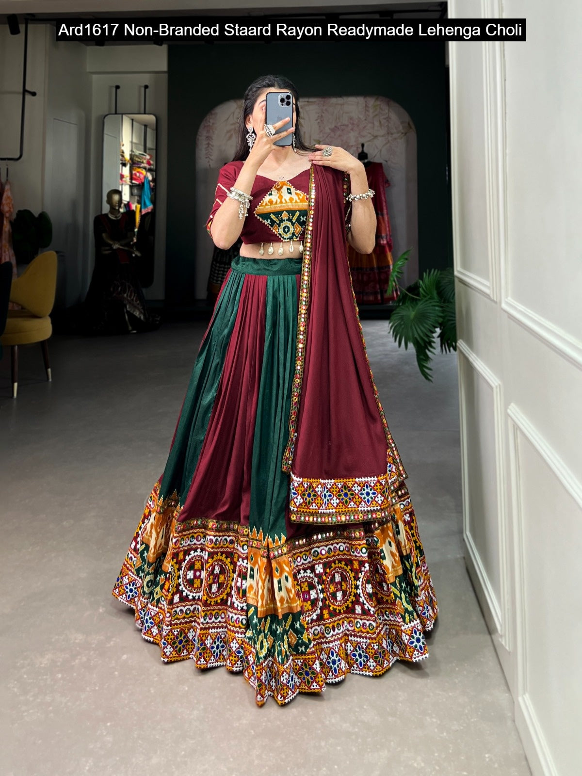 Ard1617 Non-Branded Staard Rayon Readymade Lehenga Choli