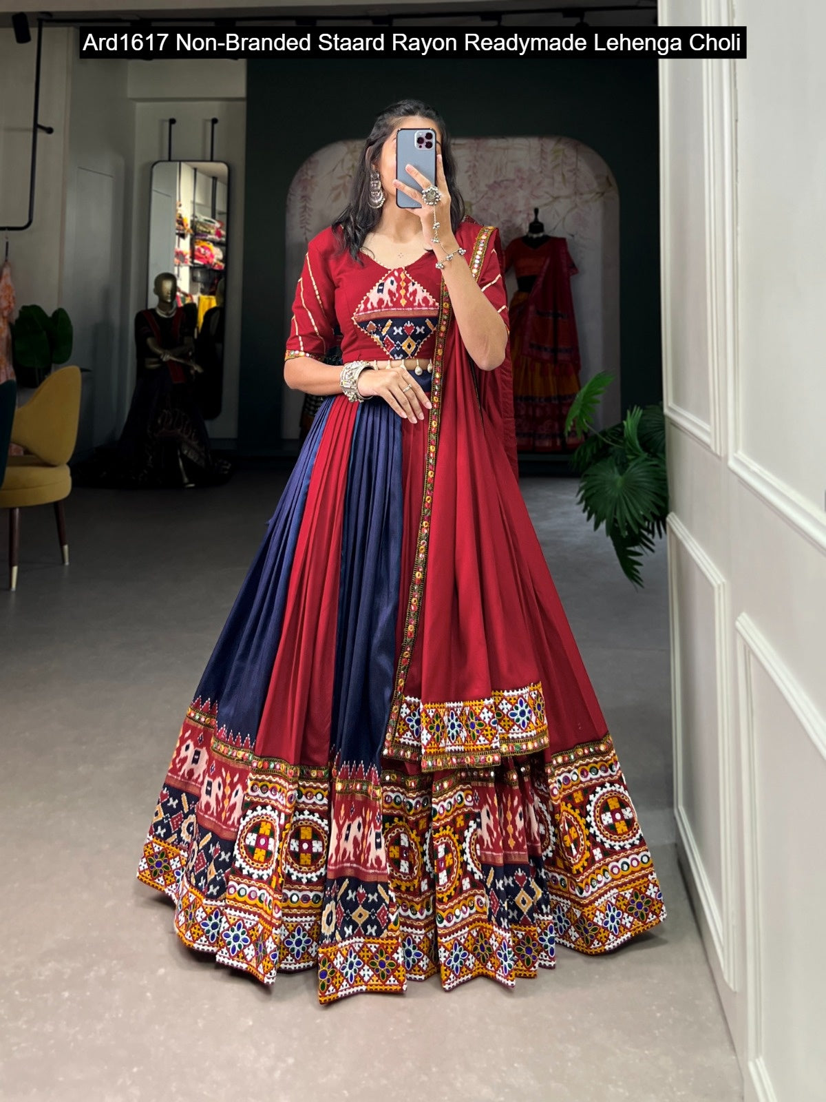 Ard1617 Non-Branded Staard Rayon Readymade Lehenga Choli