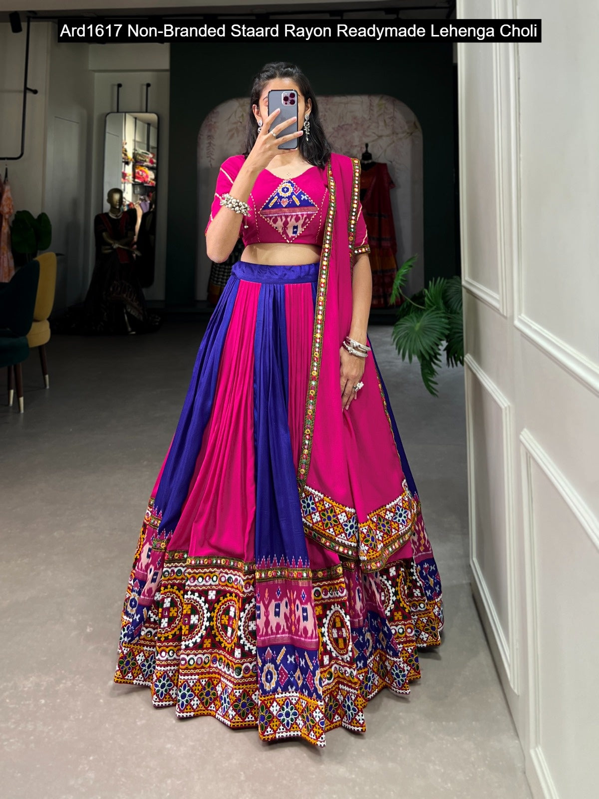 Ard1617 Non-Branded Staard Rayon Readymade Lehenga Choli