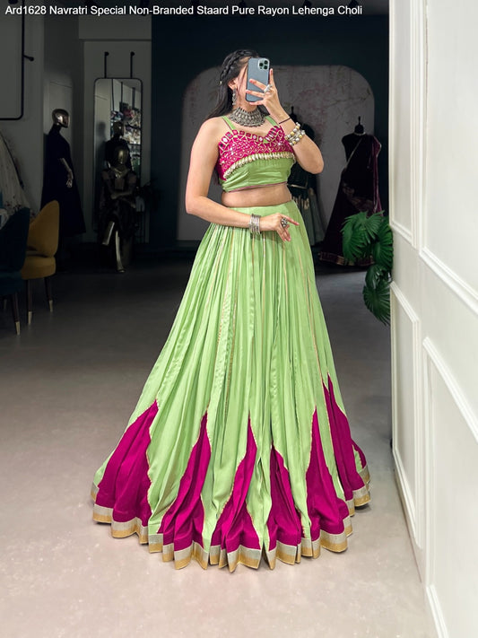 Ard1628 Navratri Special Non-Branded Staard Pure Rayon Lehenga Choli