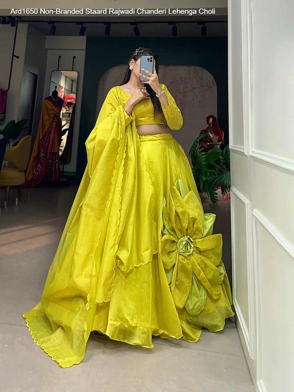 Ard1650 Non-Branded Staard Rajwadi Chanderi Lehenga Choli