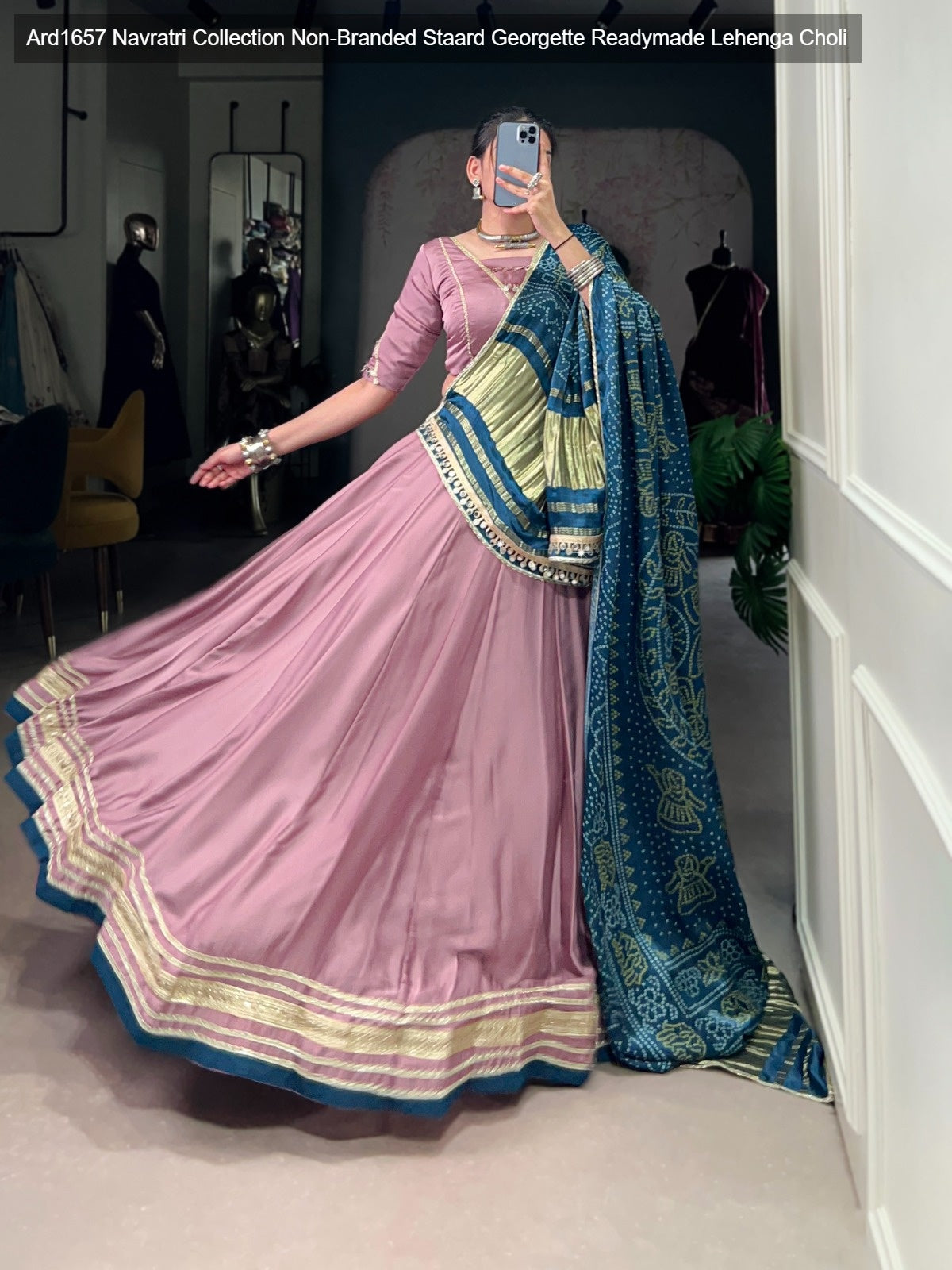 Ard1657 Navratri Collection Non-Branded Staard Georgette Readymade Lehenga Choli
