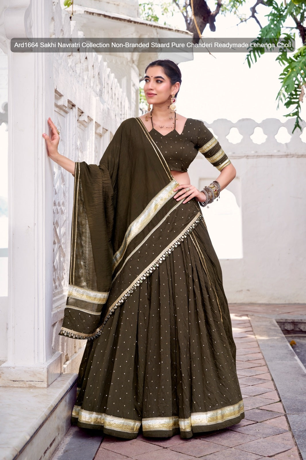 Ard1664 Sakhi Navratri Collection Non-Branded Staard Pure Chanderi Readymade Lehenga Choli