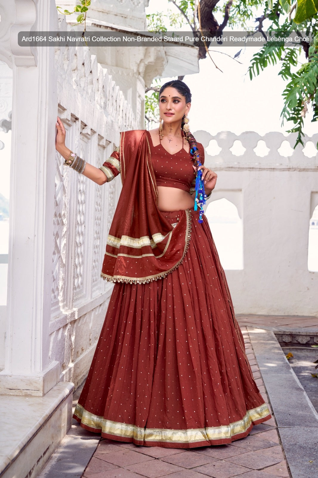Ard1664 Sakhi Navratri Collection Non-Branded Staard Pure Chanderi Readymade Lehenga Choli