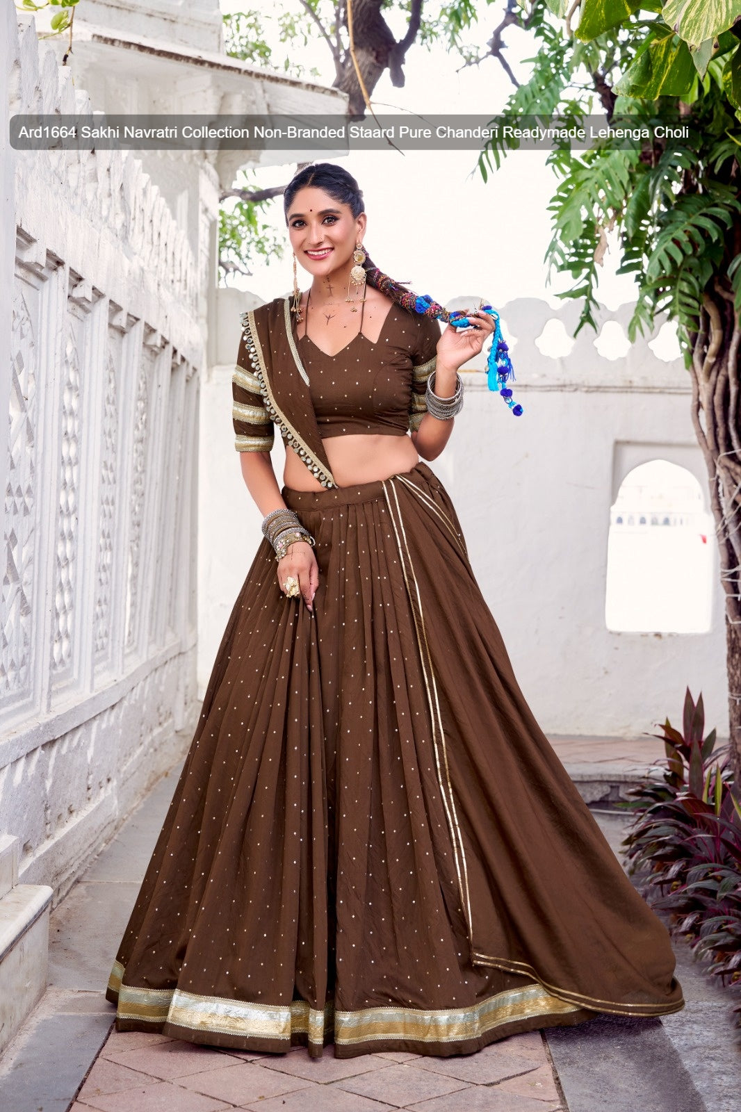 Ard1664 Sakhi Navratri Collection Non-Branded Staard Pure Chanderi Readymade Lehenga Choli