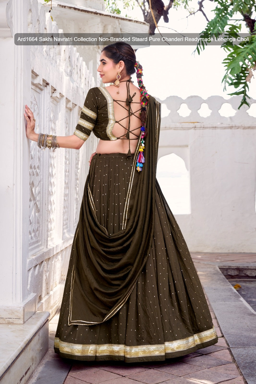Ard1664 Sakhi Navratri Collection Non-Branded Staard Pure Chanderi Readymade Lehenga Choli