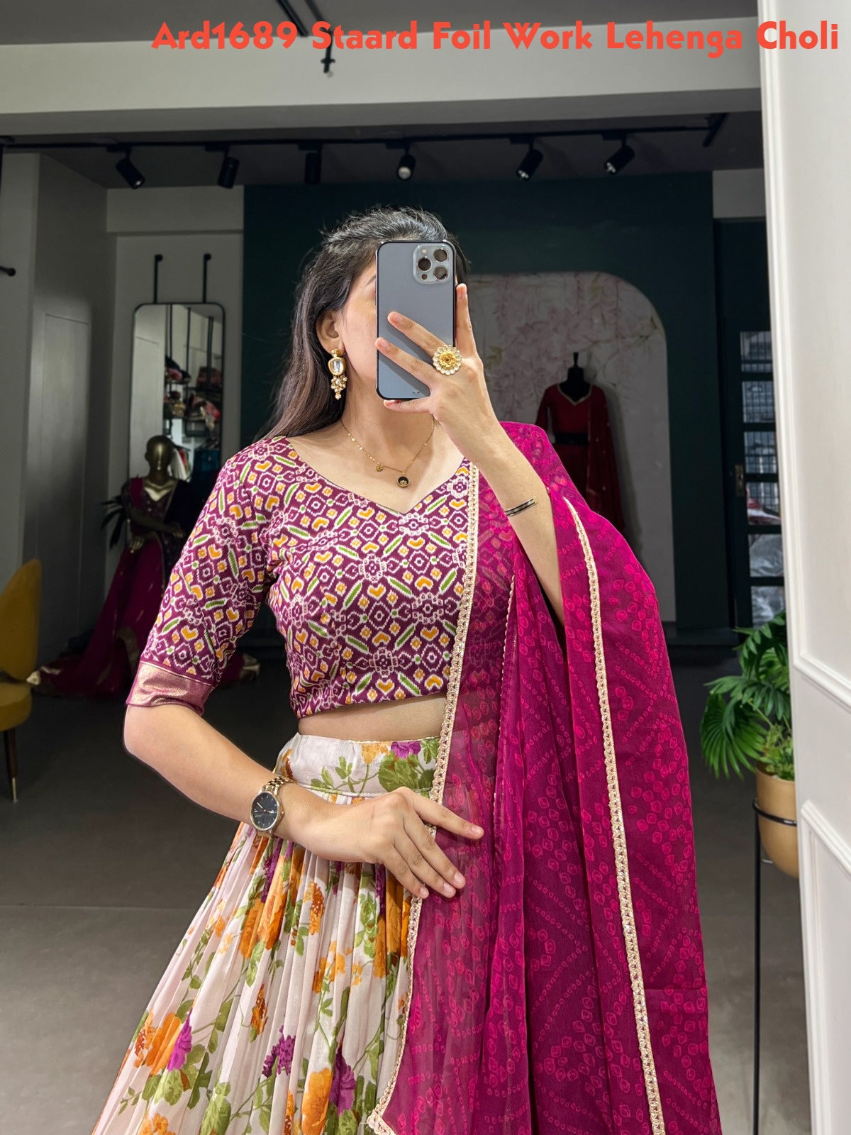 Ard1689 Staard Foil Work Lehenga Choli