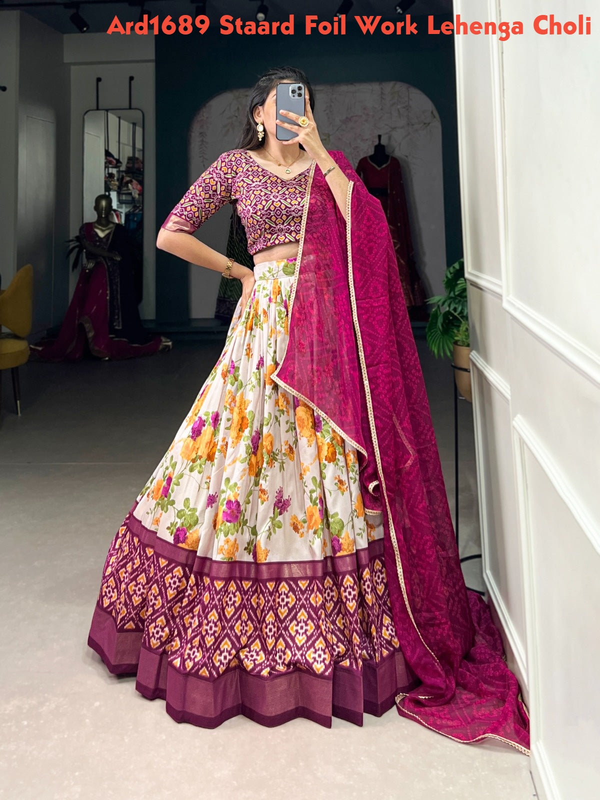 Ard1689 Staard Foil Work Lehenga Choli