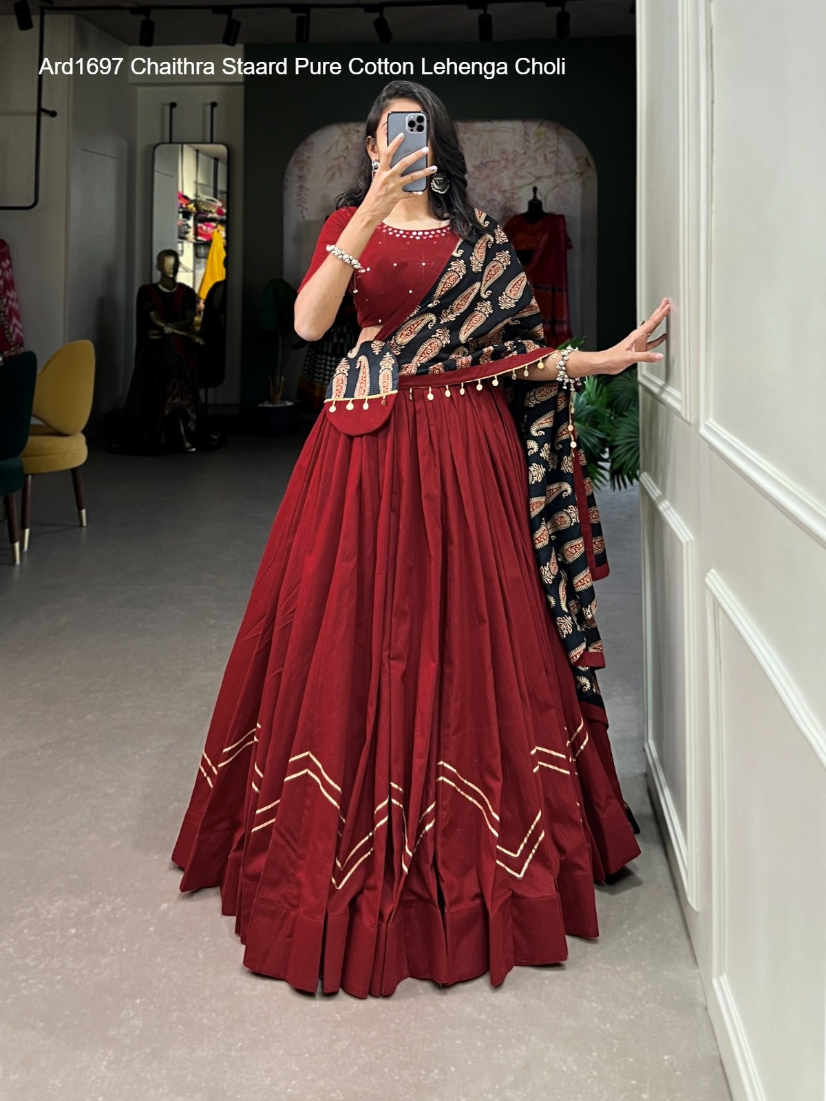 Ard1697 Chaithra Staard Pure Cotton Lehenga Choli