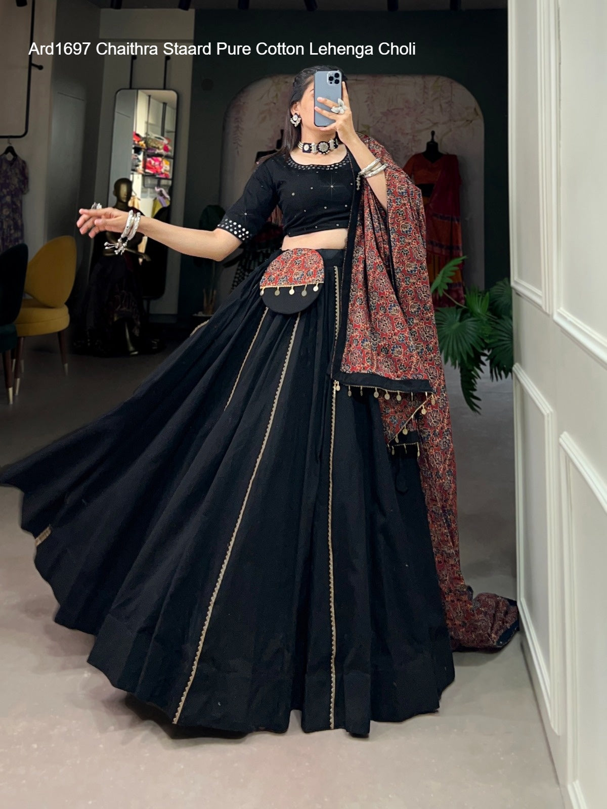 Ard1697 Chaithra Staard Pure Cotton Lehenga Choli