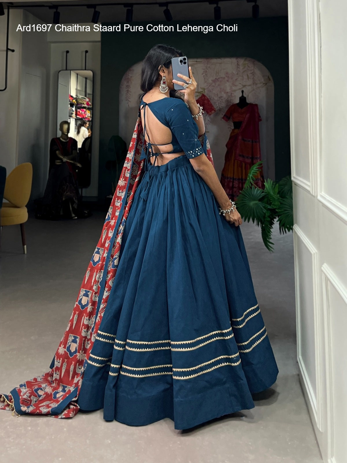 Ard1697 Chaithra Staard Pure Cotton Lehenga Choli