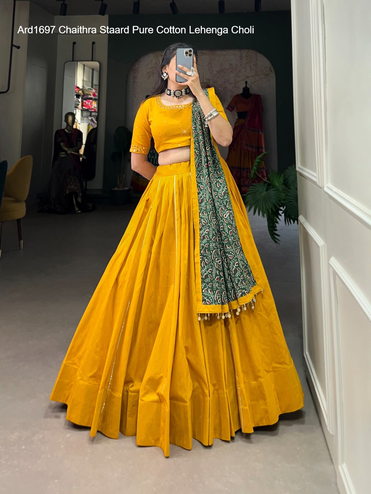 Ard1697 Chaithra Staard Pure Cotton Lehenga Choli