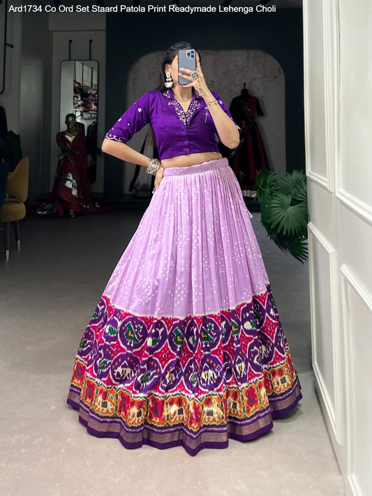 Ard1734 Co Ord Set Staard Patola Print Readymade Lehenga Choli