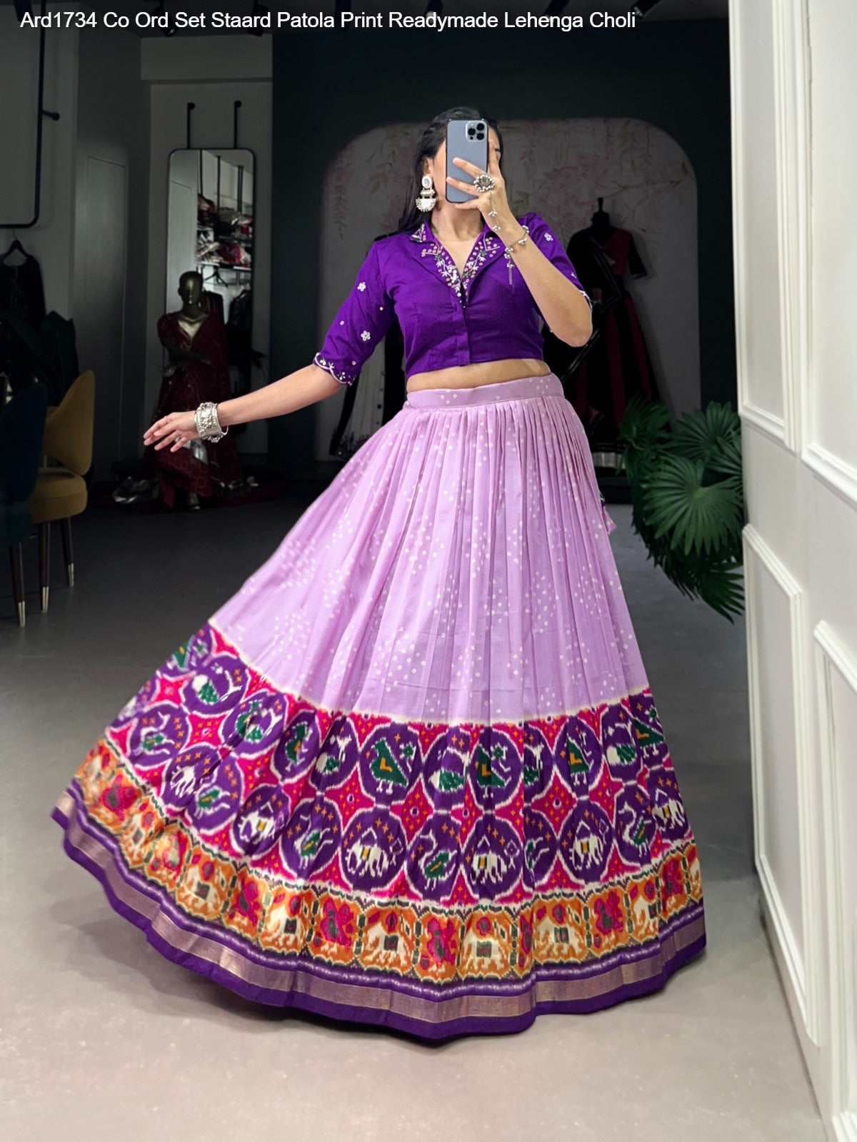 Ard1734 Co Ord Set Staard Patola Print Readymade Lehenga Choli