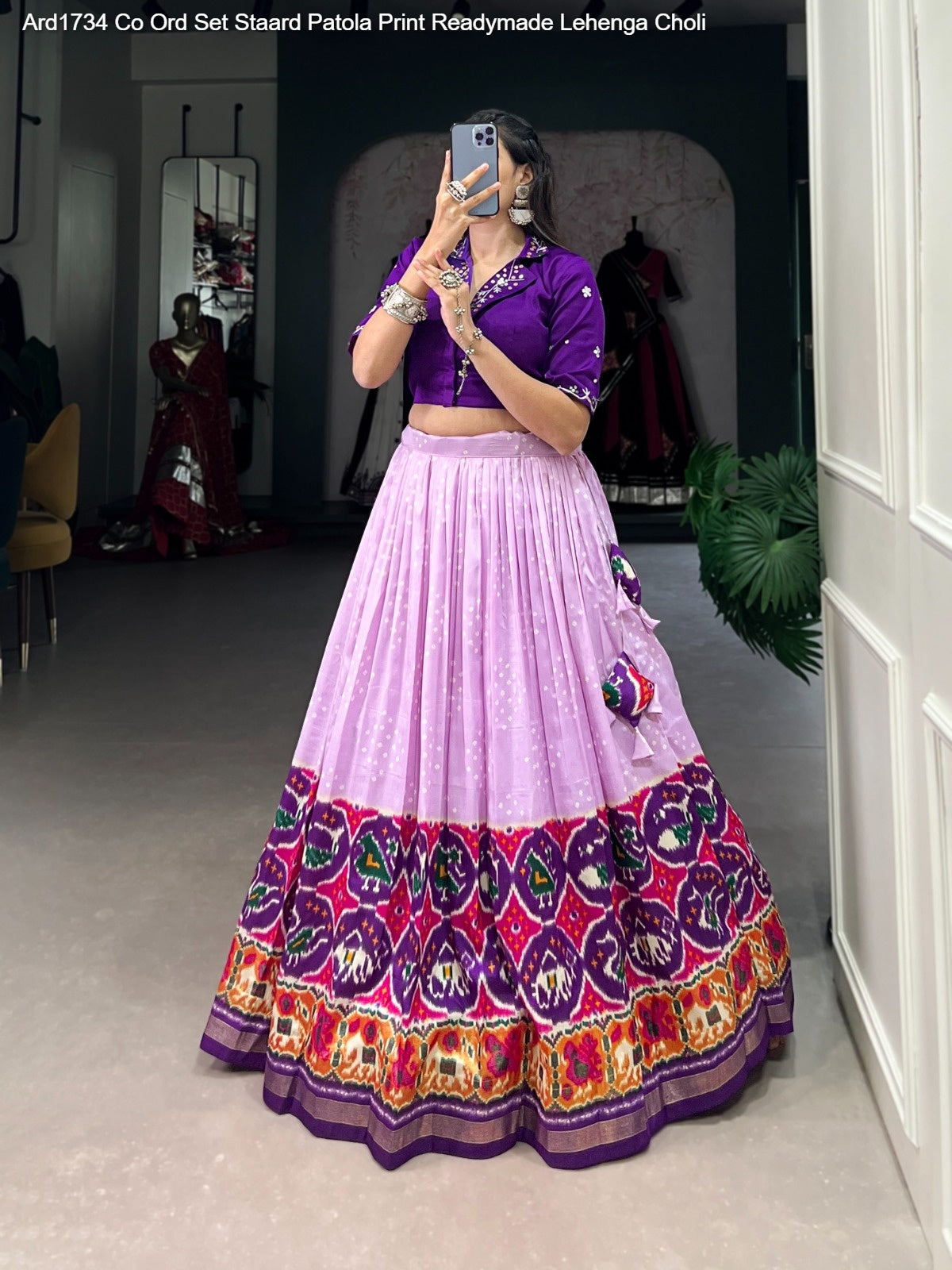 Ard1734 Co Ord Set Staard Patola Print Readymade Lehenga Choli