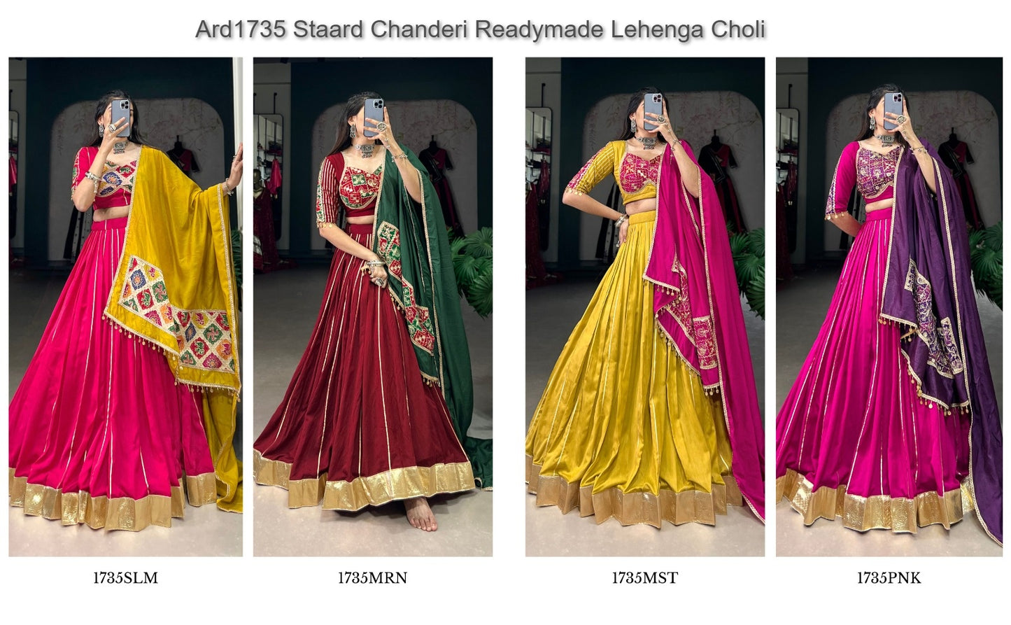 Ard1735 Staard Chanderi Readymade Lehenga Choli