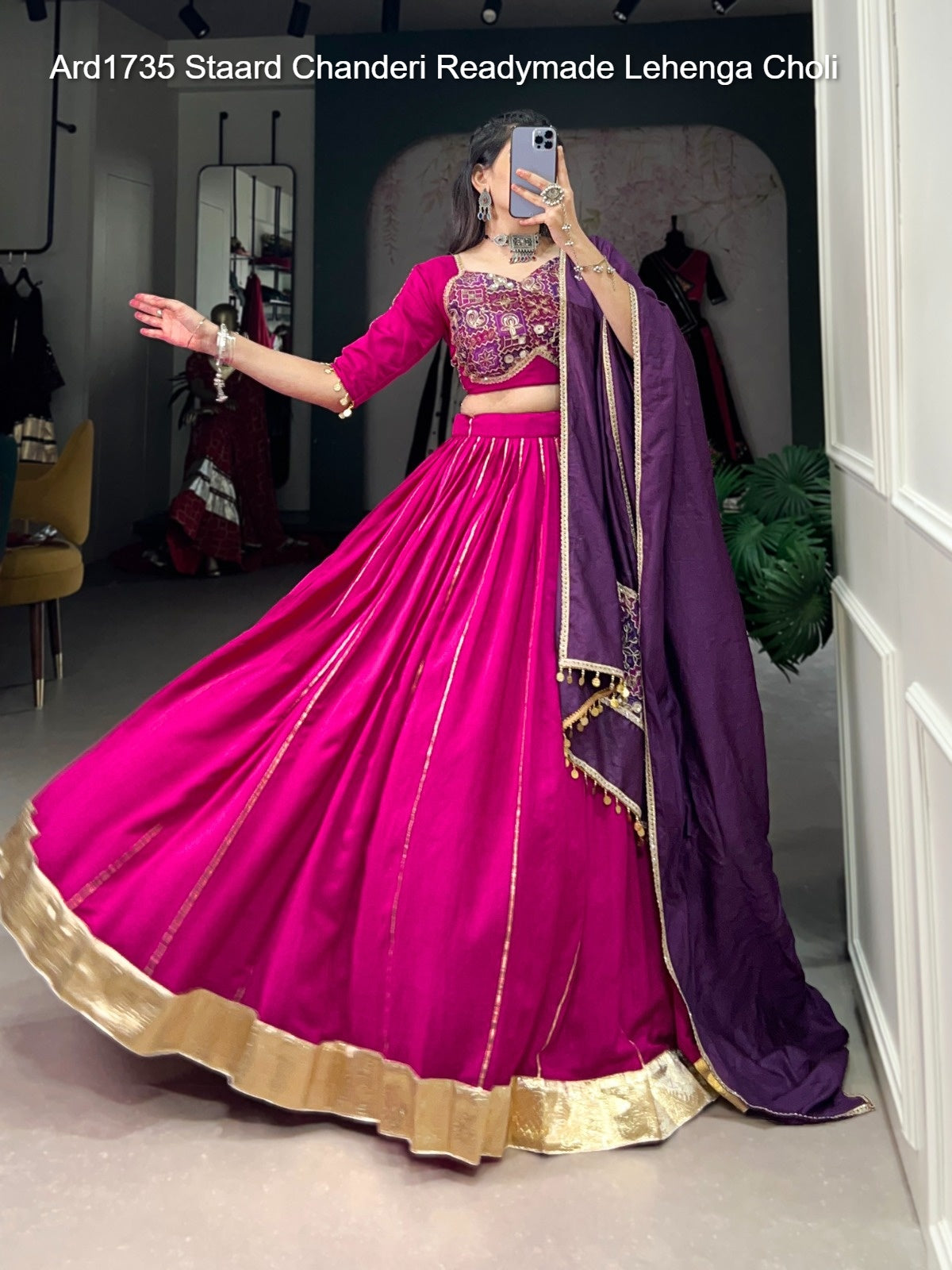 Ard1735 Staard Chanderi Readymade Lehenga Choli