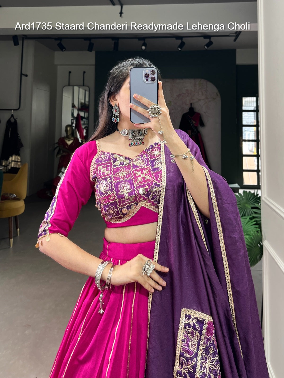 Ard1735 Staard Chanderi Readymade Lehenga Choli