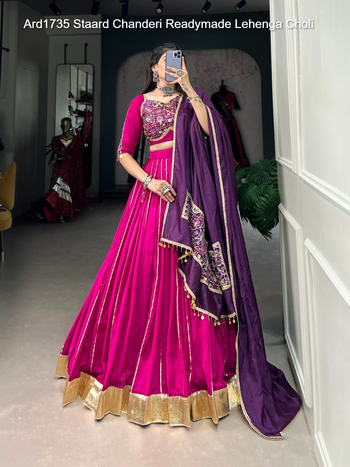 Ard1735 Staard Chanderi Readymade Lehenga Choli