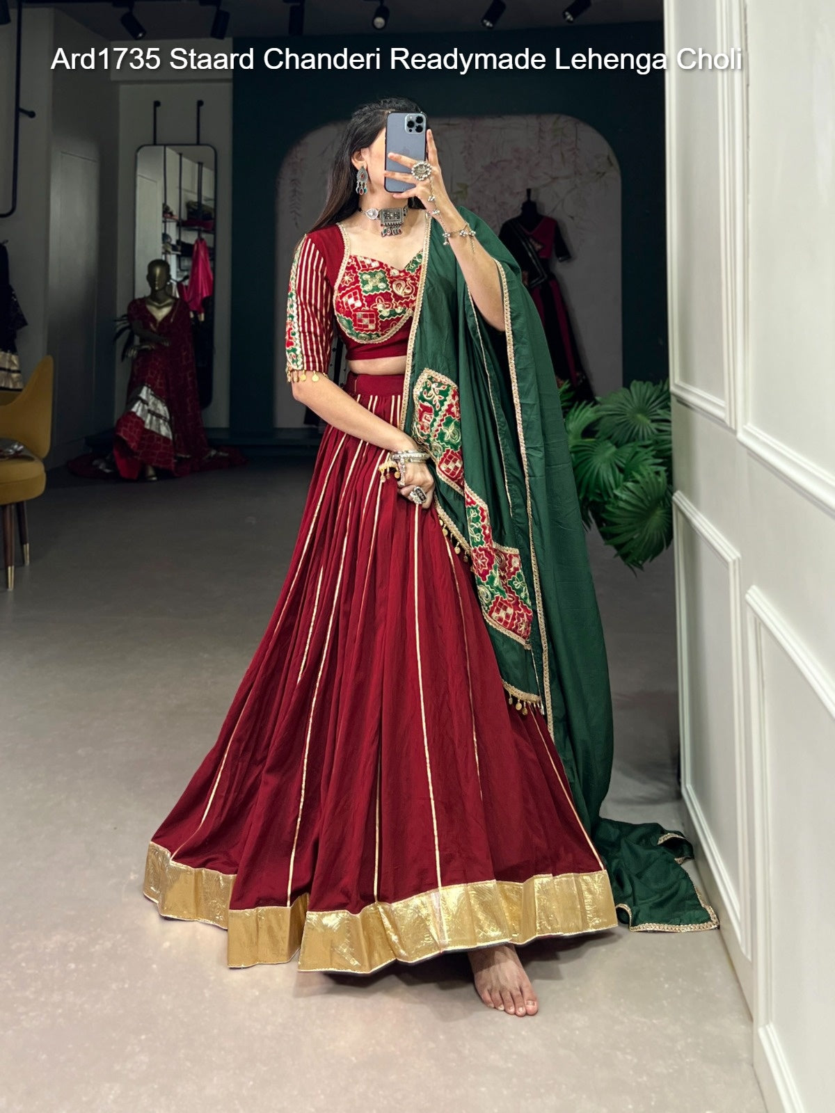 Ard1735 Staard Chanderi Readymade Lehenga Choli