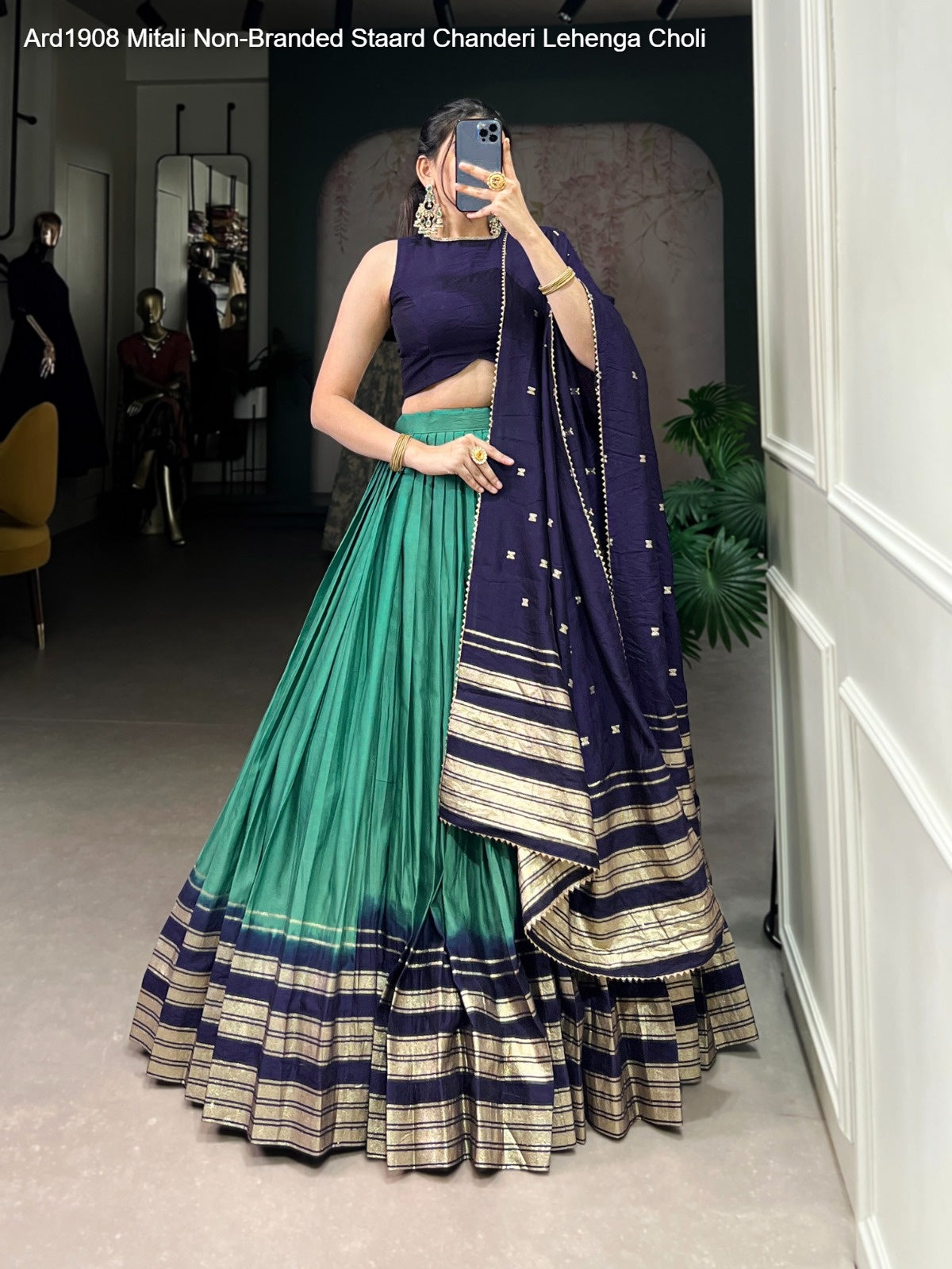 Ard1908 Mitali Non-Branded Staard Chanderi Lehenga Choli