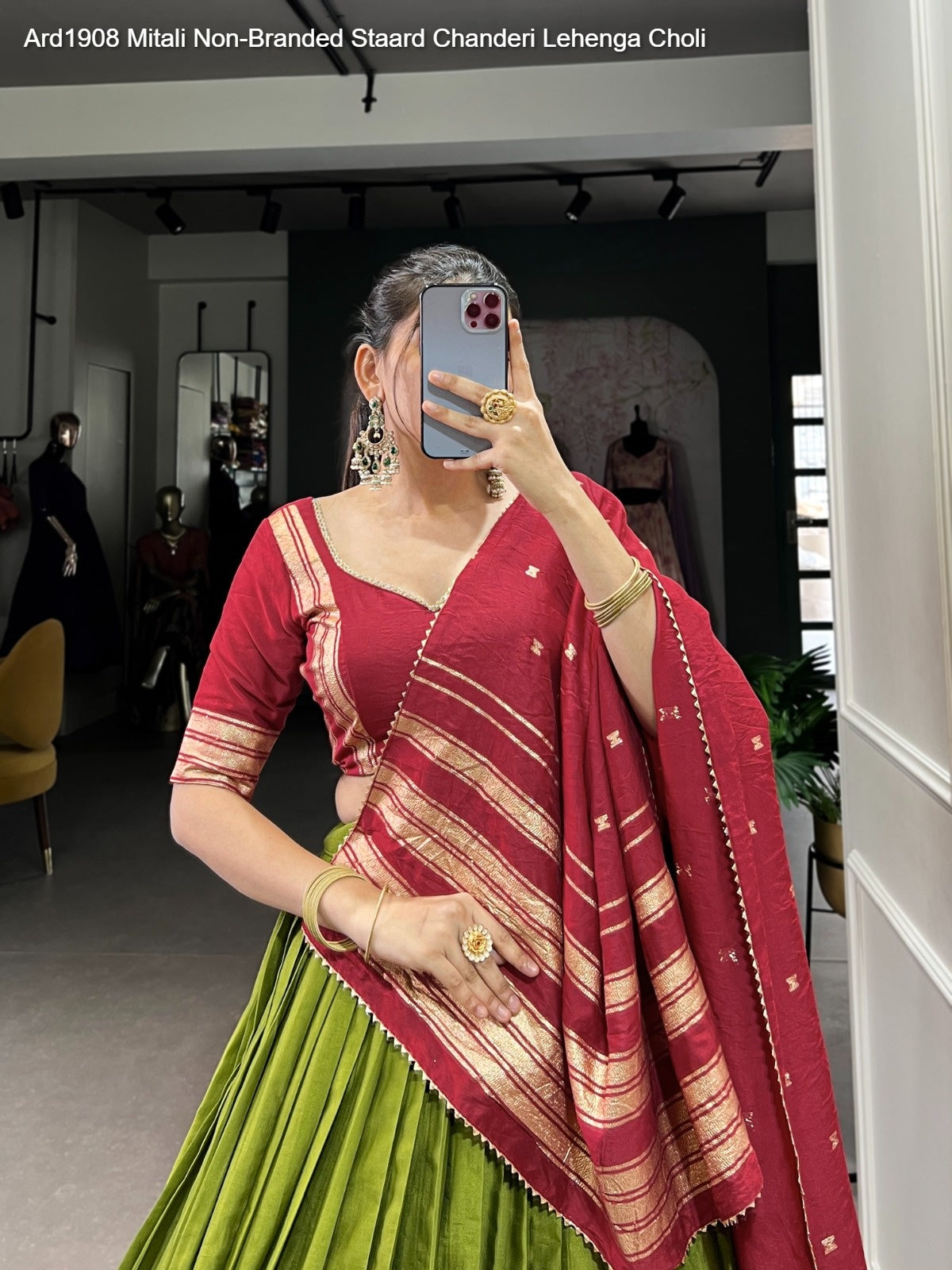 Ard1908 Mitali Non-Branded Staard Chanderi Lehenga Choli