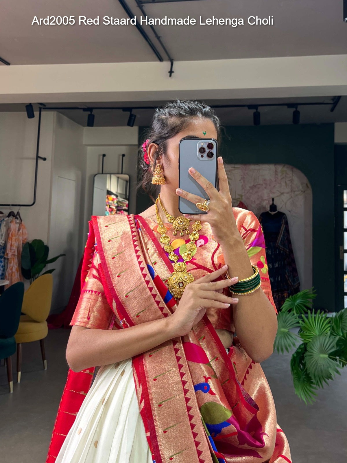 Ard2005 Red Staard Handmade Lehenga Choli