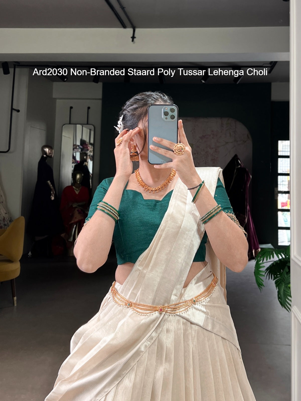 Ard2030 Non-Branded Staard Poly Tussar Lehenga Choli