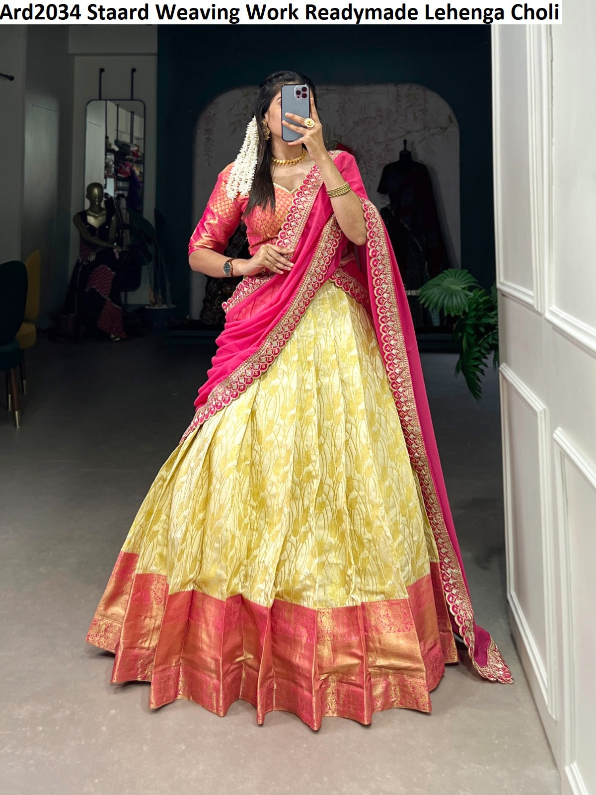 Ard2034 Staard Weaving Work Readymade Lehenga Choli