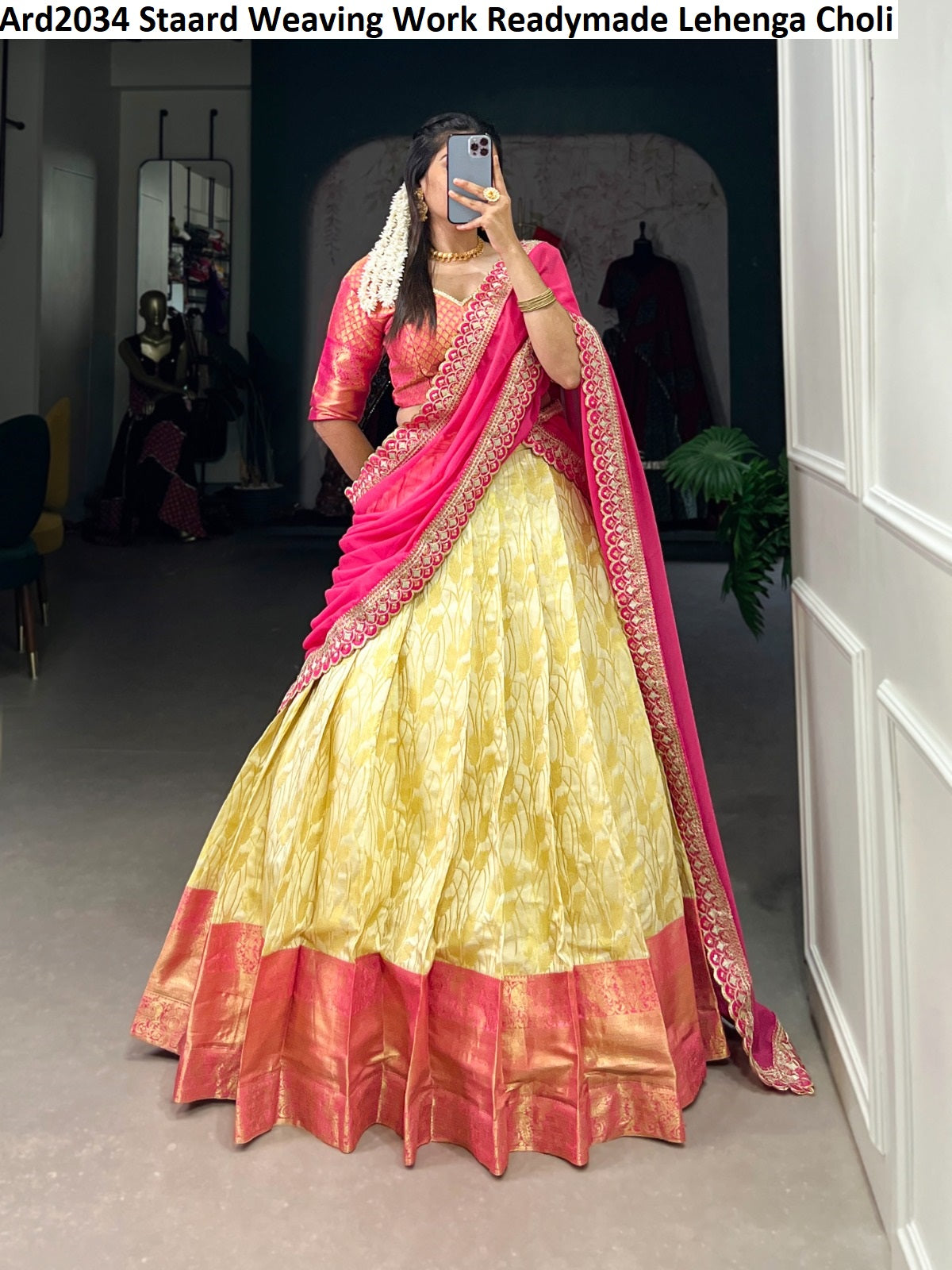 Ard2034 Staard Weaving Work Readymade Lehenga Choli