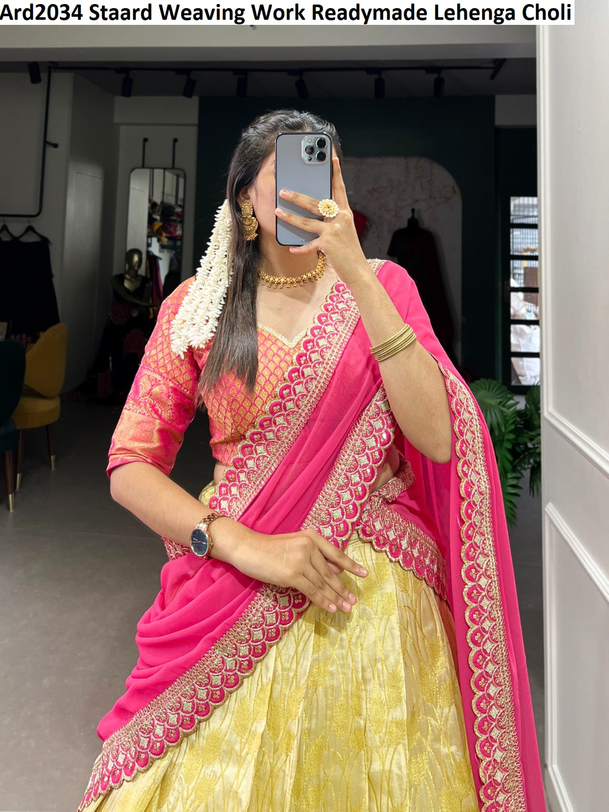 Ard2034 Staard Weaving Work Readymade Lehenga Choli