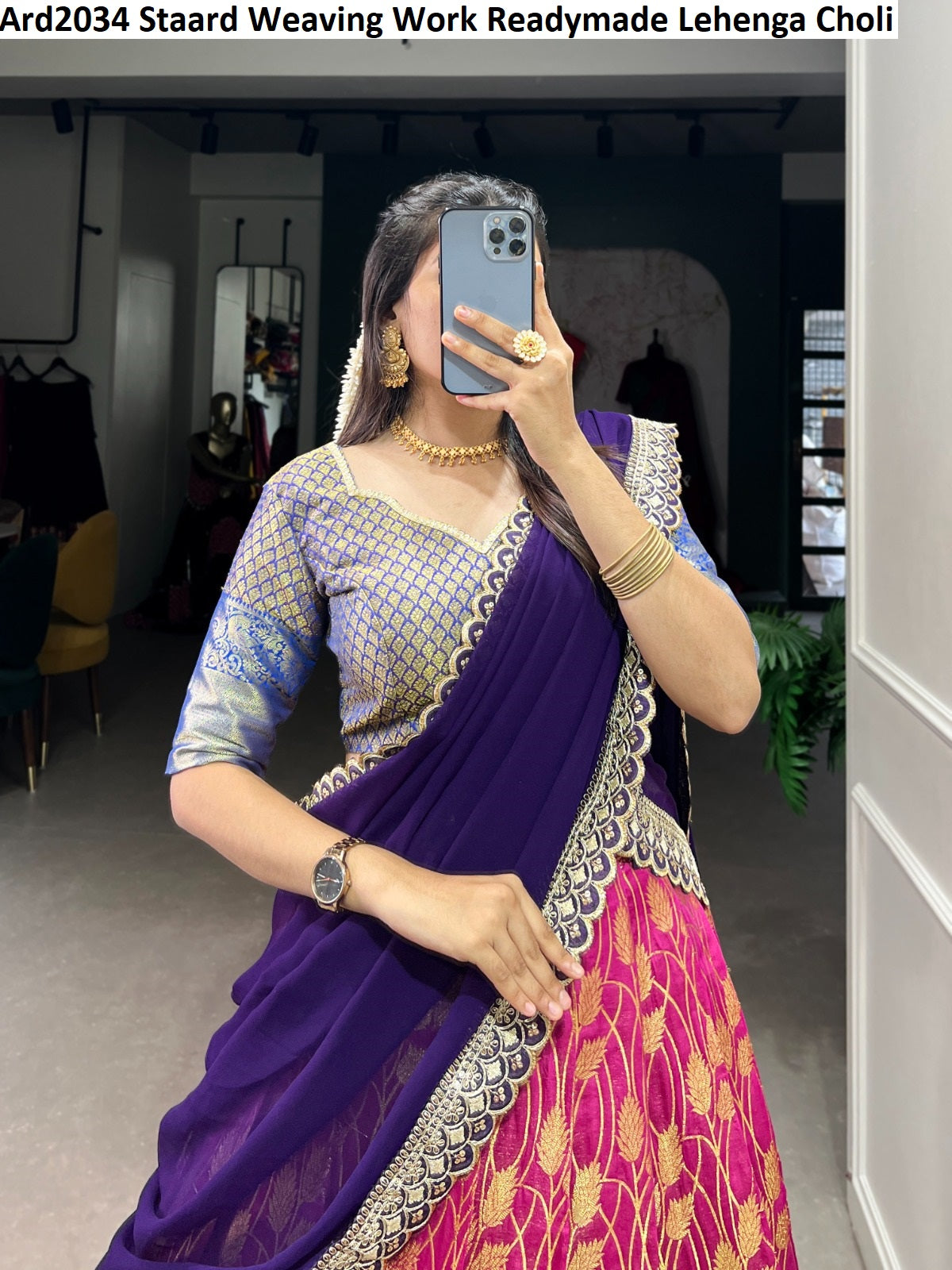 Ard2034 Staard Weaving Work Readymade Lehenga Choli