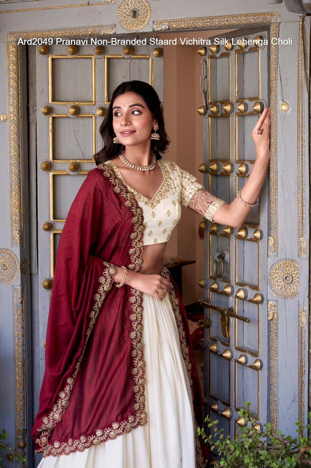 Ard2049 Pranavi Non-Branded Staard Vichitra Silk Lehenga Choli