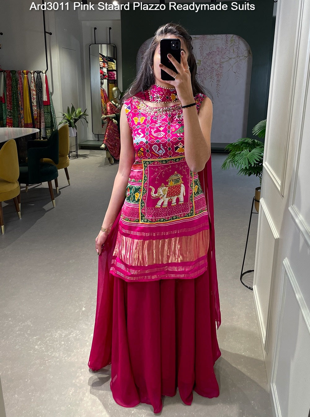 Ard3011 Pink Staard Plazzo Readymade Suits