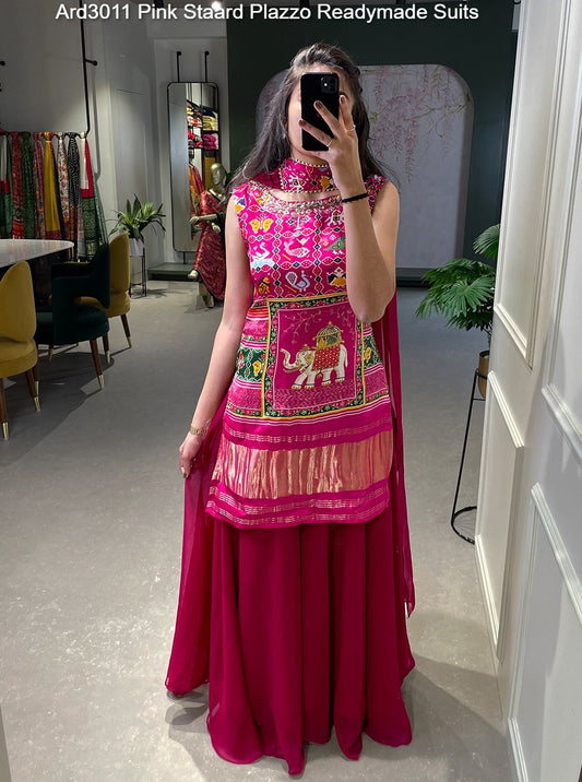 Ard3011 Pink Staard Plazzo Readymade Suits