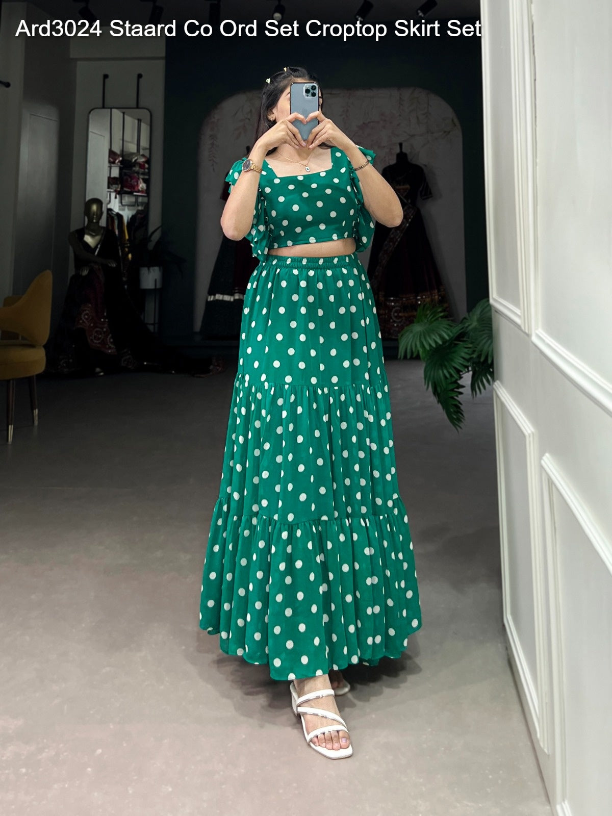 Ard3024 Staard Co Ord Set Croptop Skirt Set