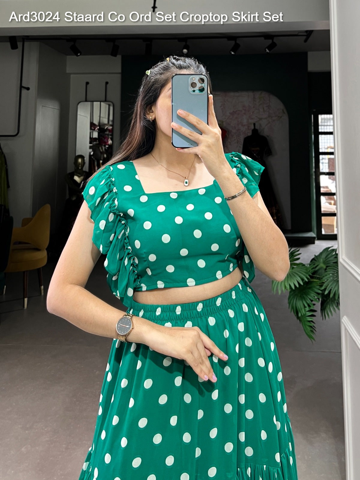 Ard3024 Staard Co Ord Set Croptop Skirt Set