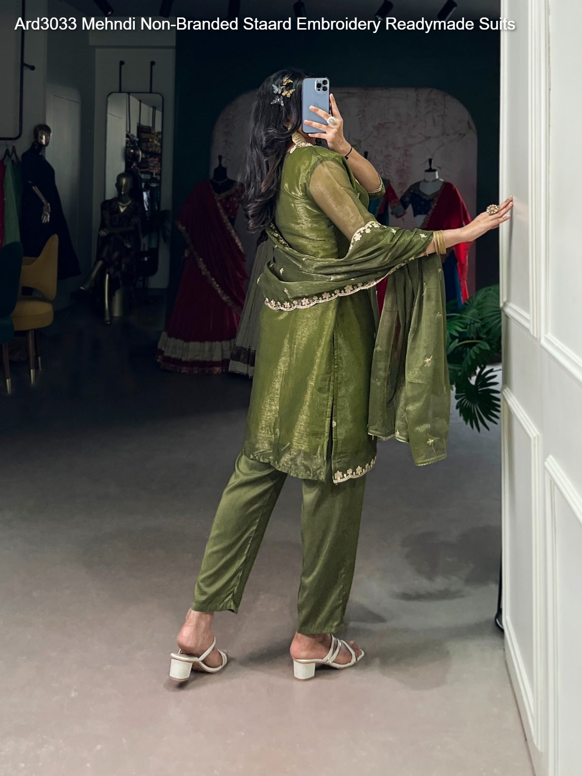 Ard3033 Mehndi Non-Branded Staard Embroidery Readymade Suits