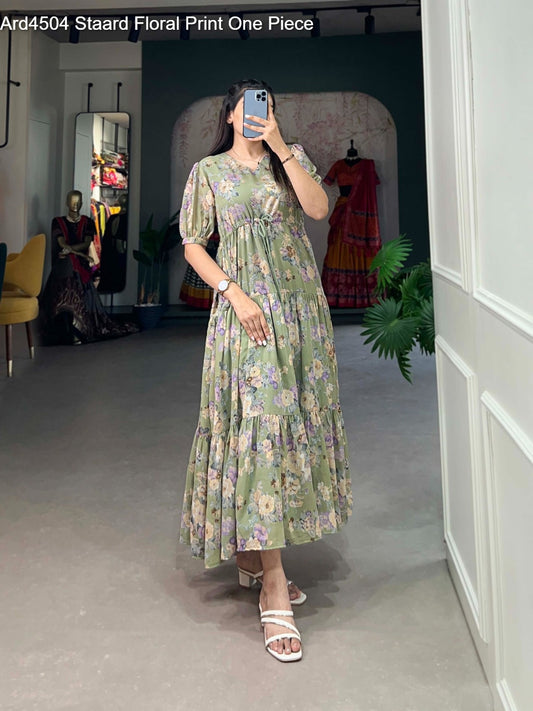Ard4504 Staard Floral Print One Piece