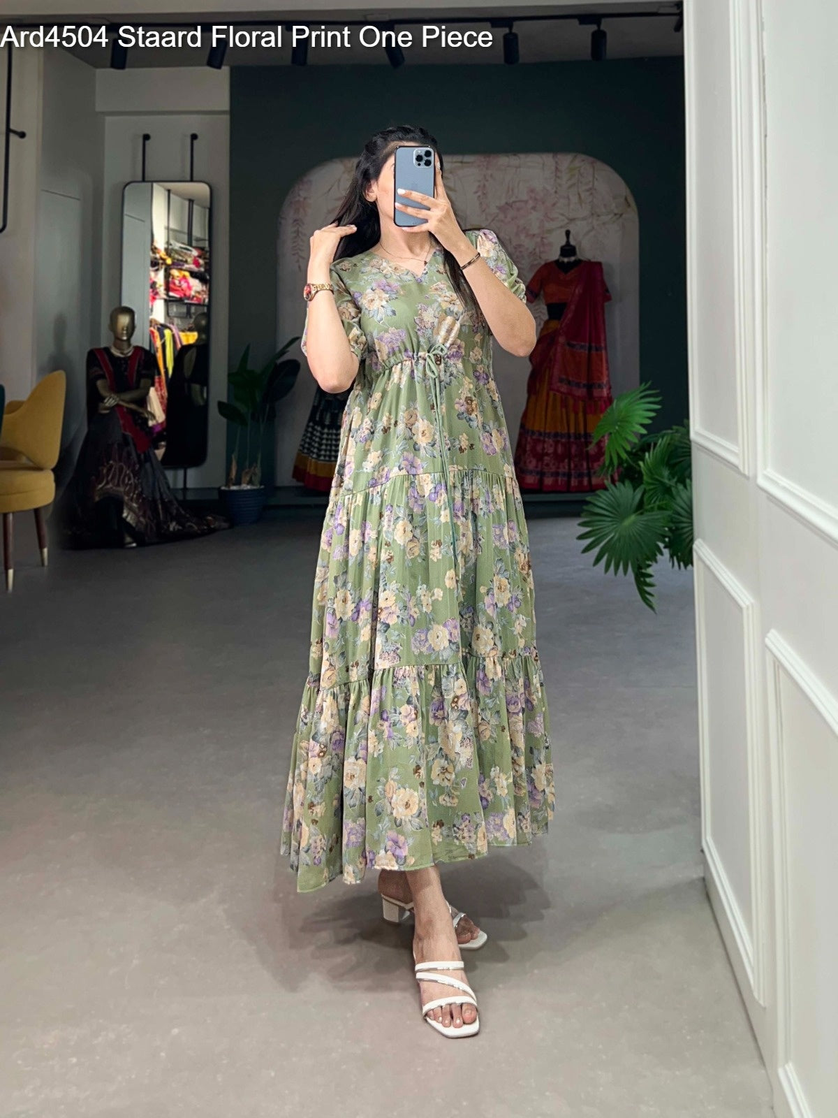 Ard4504 Staard Floral Print One Piece